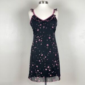 Vintage Women Whimsigoth Fairy Grunge Coquette 90s Y2K Slip Dress Sz L Babydoll